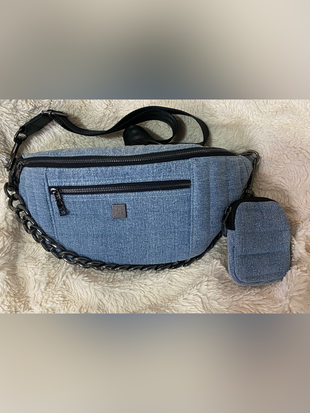 THINK ROYLN Light Denim-Sister Sling Bag and pouch